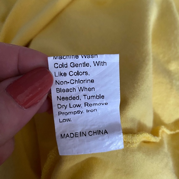 SHEIN Sheer Puff Sleeve Elegant Summer T Shirts Yellow Top, size M - Picture 13 of 14